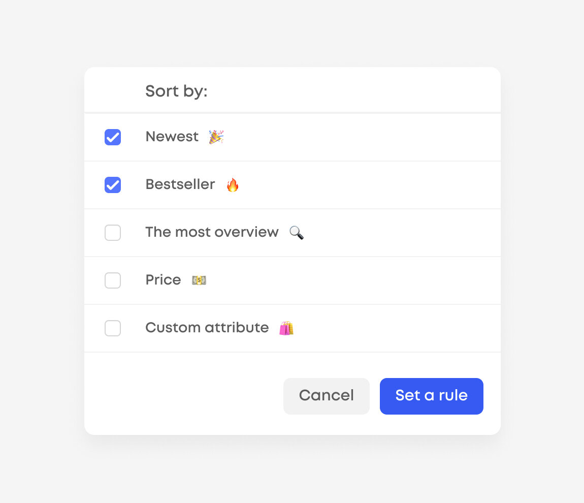 Set basic sorting rules for any categories | Sortler