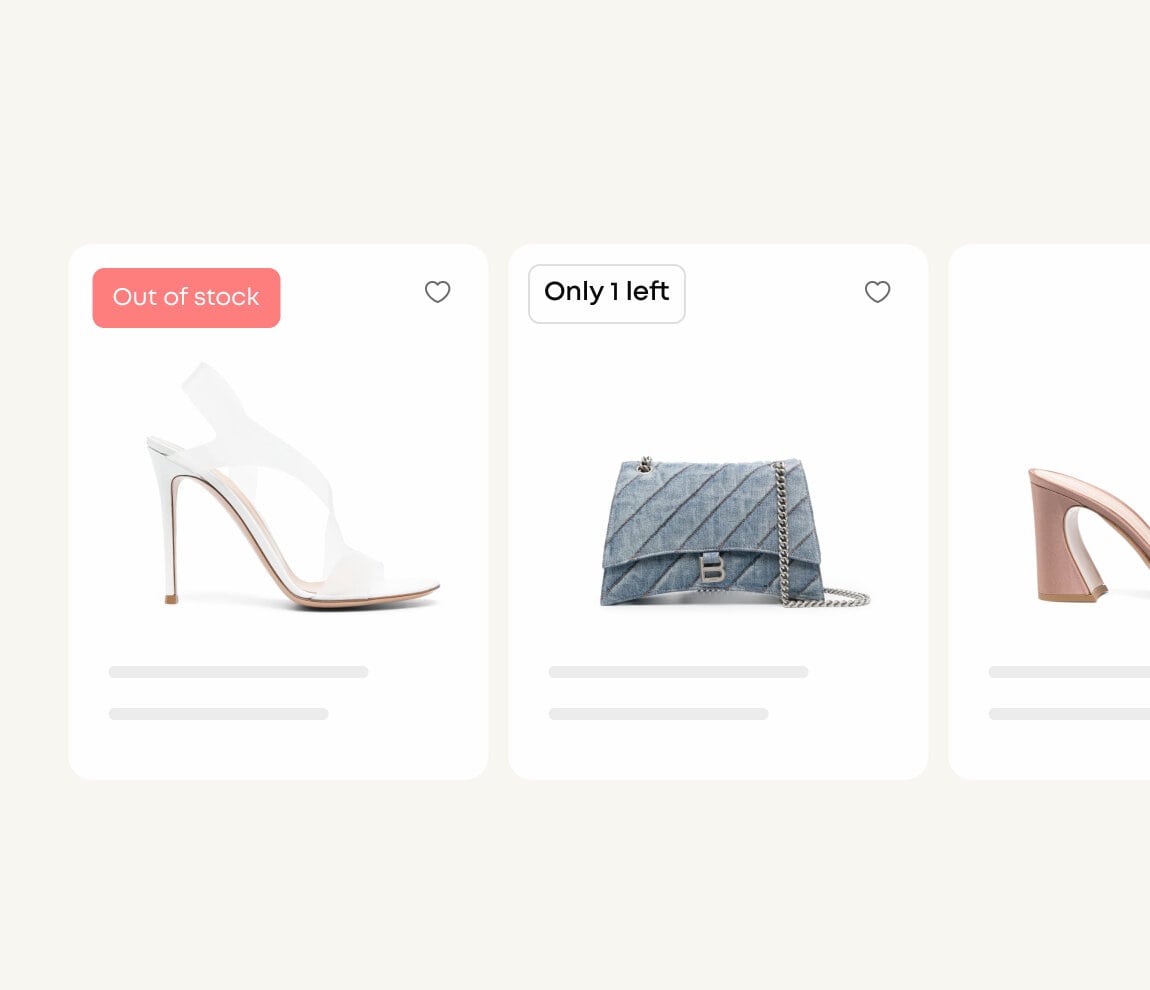 Fashion Store Conversions: Manage running-out products, Sortler