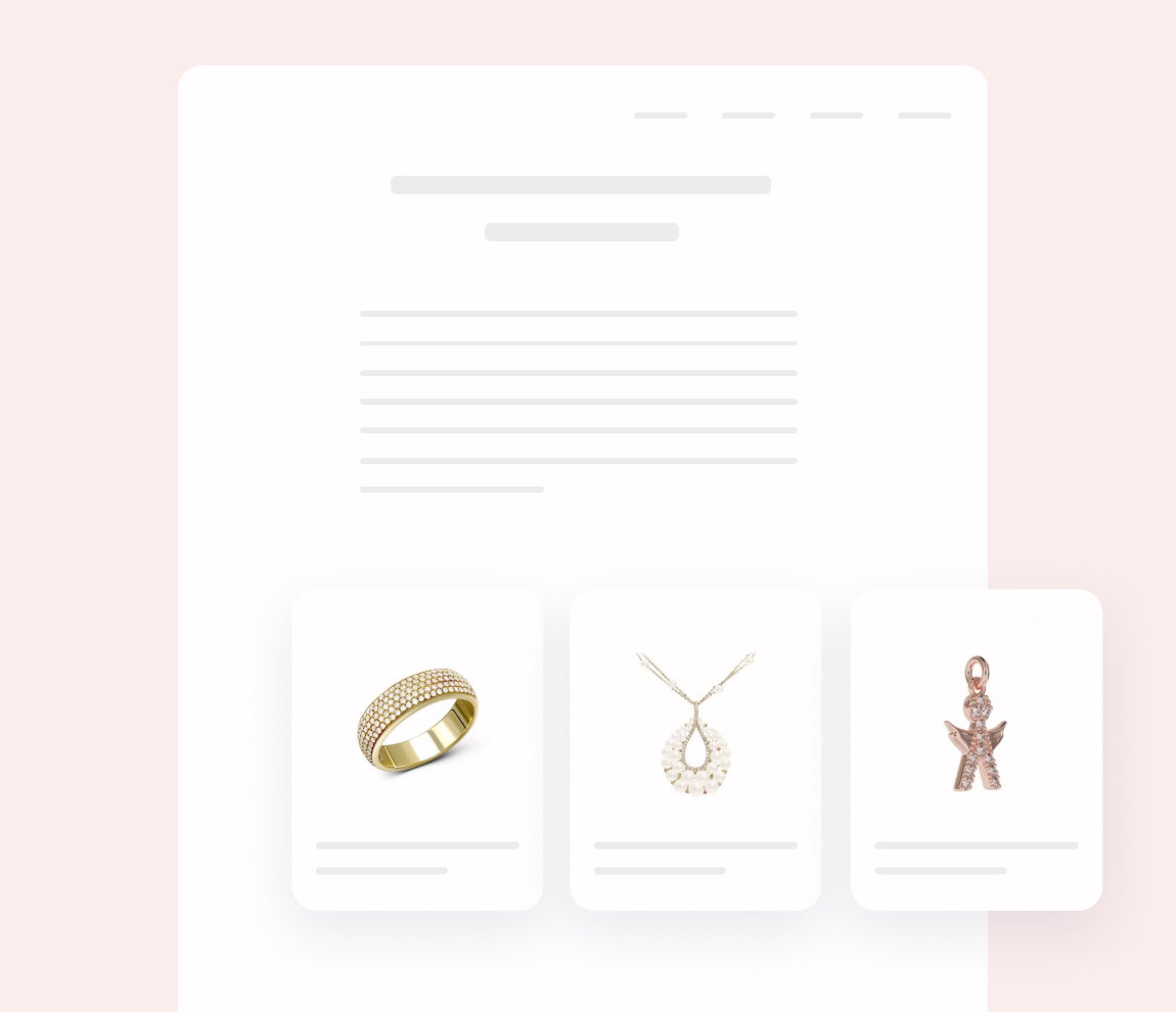 Sortler | How to Increase Sales for Jewelry: Add dynamic product blocks to any page